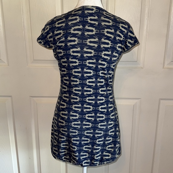 Effie’s Heart Cut Out Allover Jackalope Print Crossed Hem Top - Picture 4 of 9